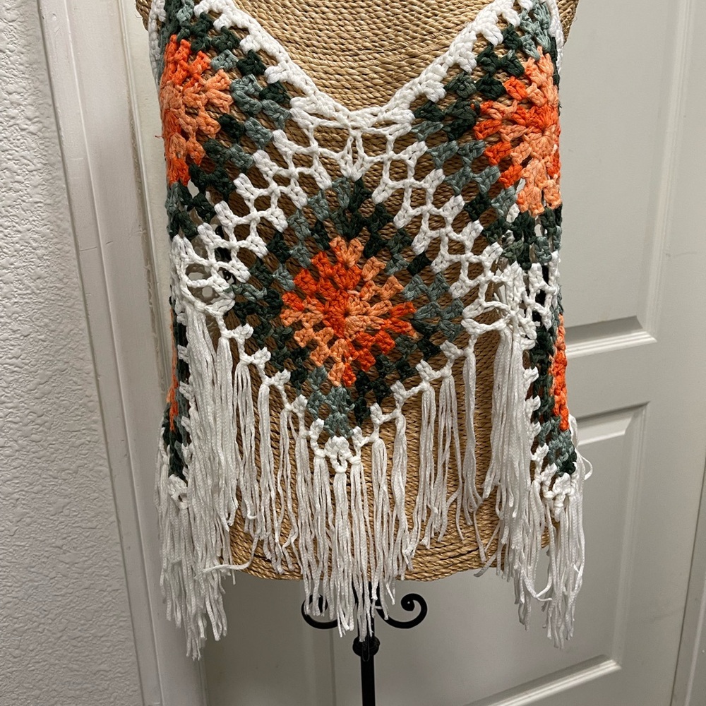 Sam n’ Addie Crochet Fringe Crop Top - all offers considered